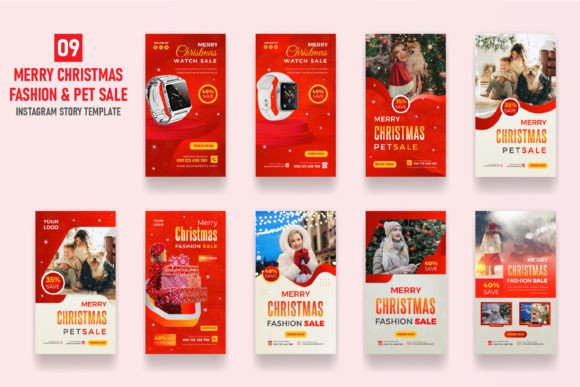 Christmas Fashion Sale Instagram Story Templates for Your Brand