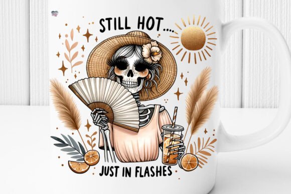 Hot Flash Summer Menopause PNG Skeleton: A Design Asset That Gets It