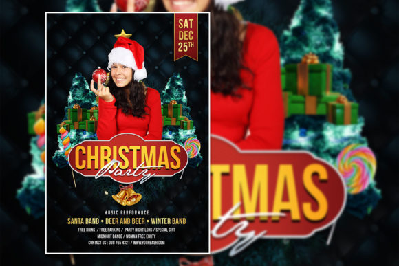 Modern Christmas Party Poster Template: Your Festive Design Solution