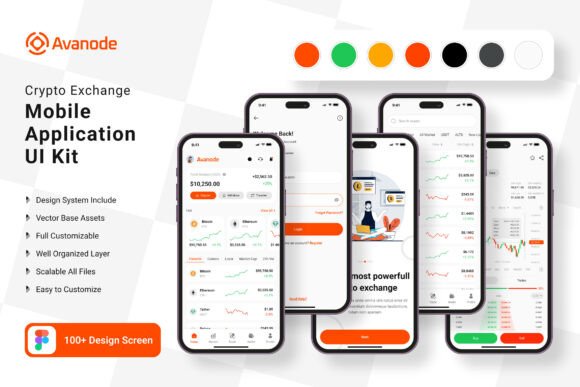 Streamline Your Project with the Crypto Exchange App Mobile UI KIT