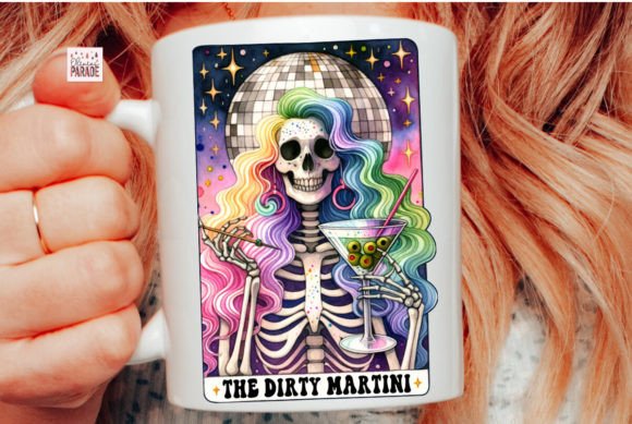The Dirty Martini PNG Skeleton Tarot: Bold Design Asset